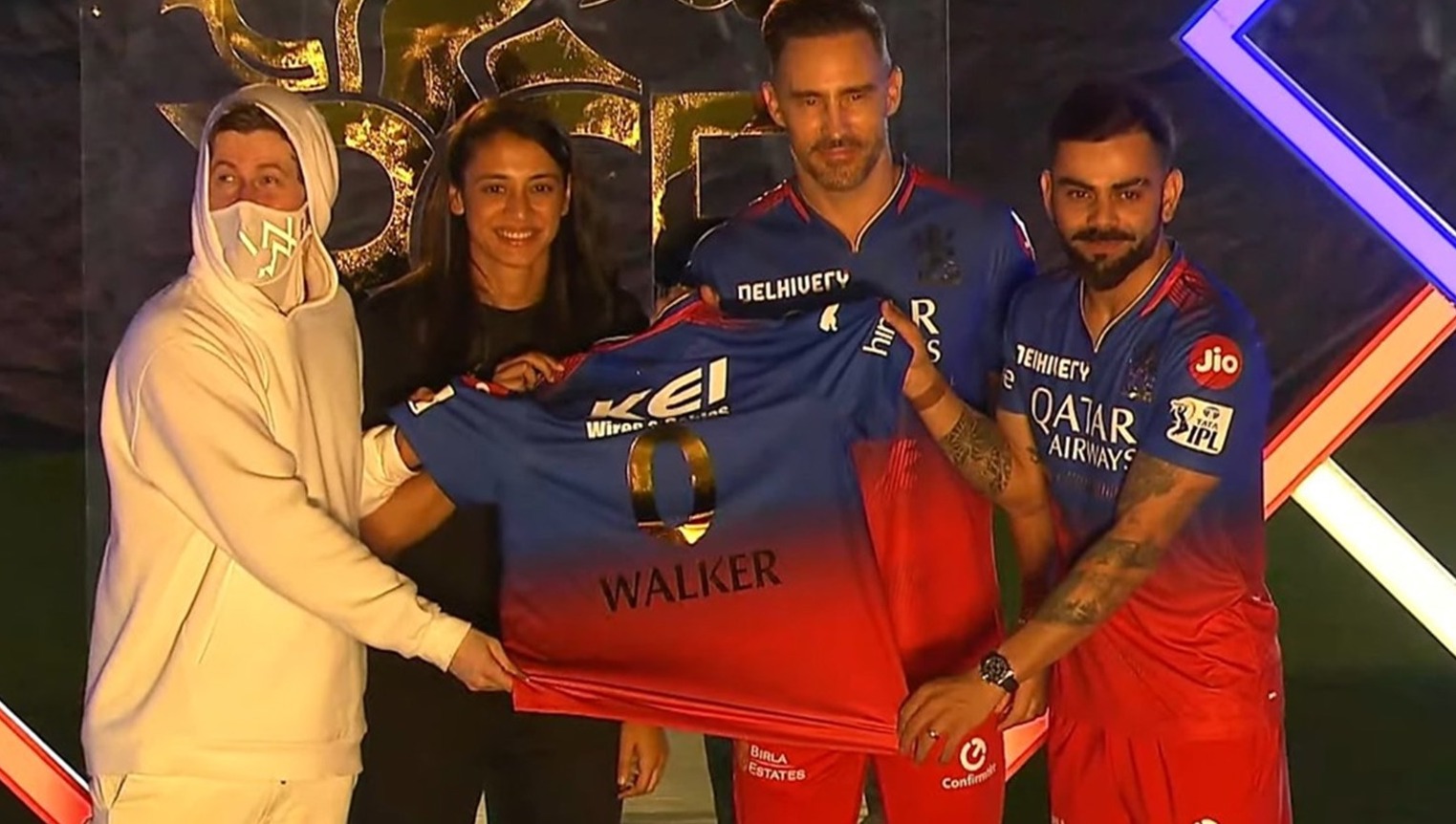 Kohli, Faf, Alan Walker & Smriti Mandhana Unveil RCB's New Jersey Ahead Of IPL 2024